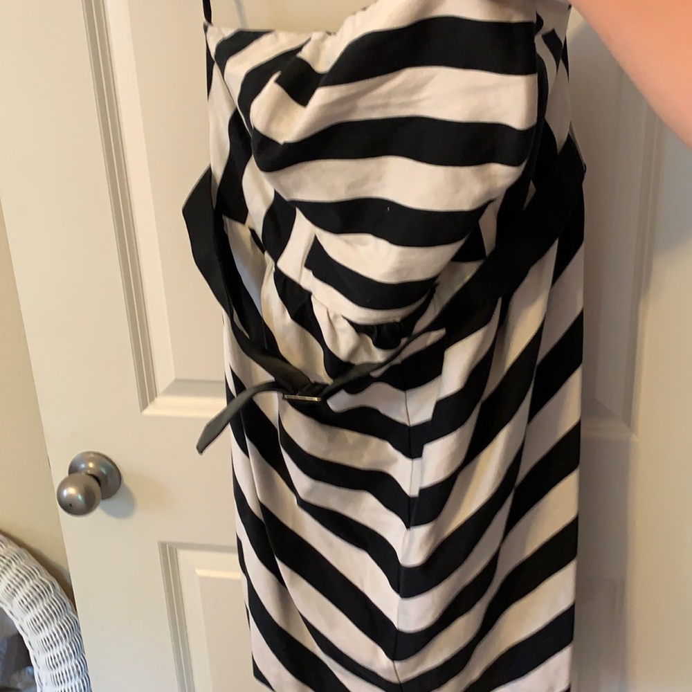 White and black mini dress